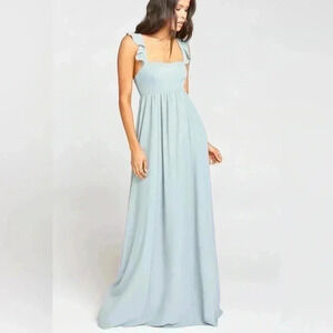 [S]Show Me Your MuMu  Silver Sage Crisp June Maxi Dress